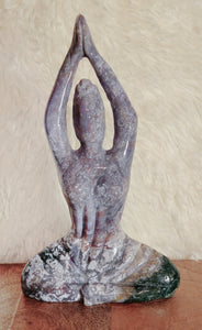 Large Yoga Lady, Bodies, Woman, Praying, Meditating, Goddess, Crystal Carvings, Stunning!